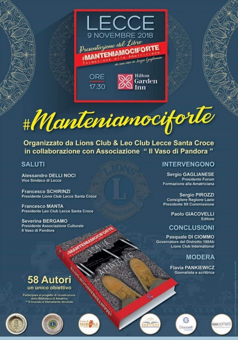 #MANTENIAMOCIFORTE  - Presentazione a LECCE