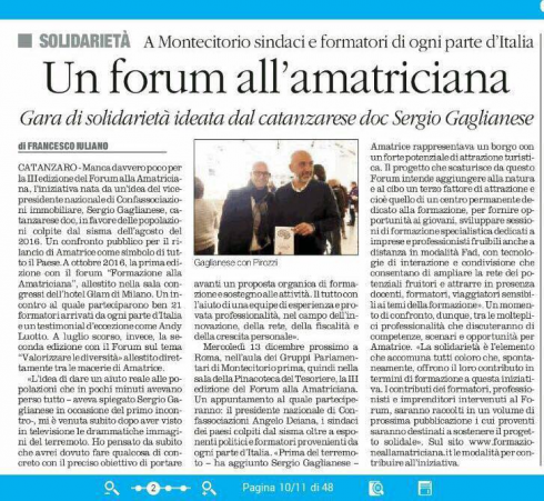 Un forum all'amatriciana